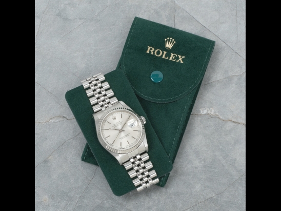 Rolex Datejust 36 Argento Jubilee Silver Lining Dial  Watch  16234 